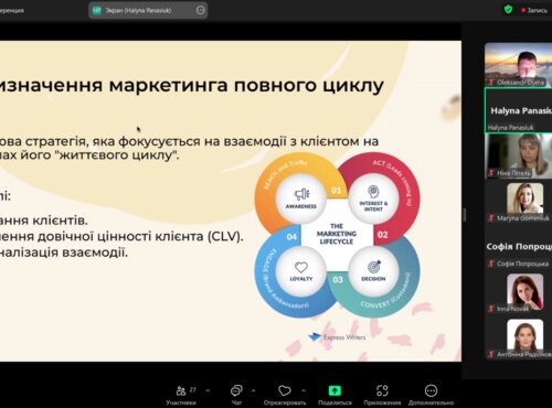 ГОСТЬОВА ЛЕКЦІЯ ГАЛИНИ ПАНАСЮК – СПЕЦІАЛІСТА У СТВОРЕННІ ЕФЕКТИВНИХ КОМУНІКАЦІЙ КОМПАНІЇ VOYAGU