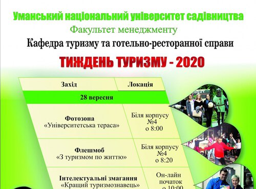 Тиждень туризму - 2020