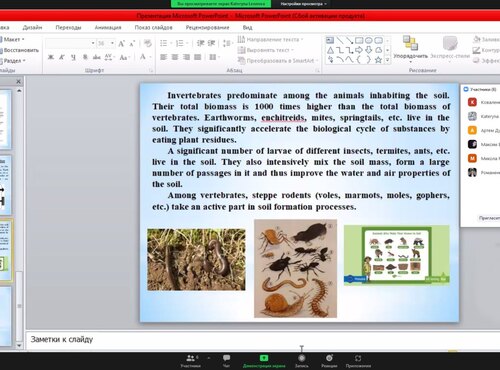 Лекційне заняття на тему «The role of living organisms in soil formation»